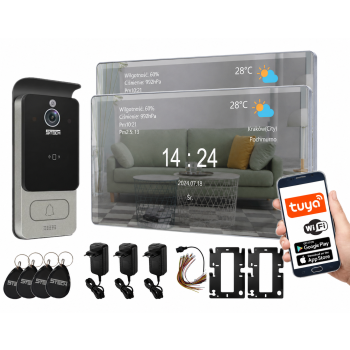 ZESTAW WIDEODOMOFONOWY 5TECH 2x VERUS One PLUS(M)/84228C 8" FullHD WiFi APLIKACJA